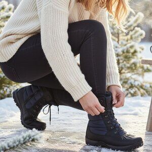 NIB Timberland Black Winter Sherpa Boots